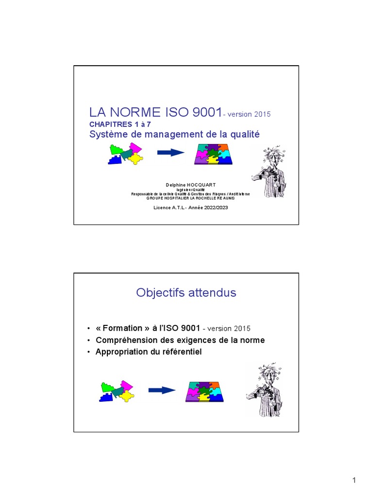 Chapitres de la norme ISO 9001:2015 | PDF | Système de management de la ...