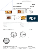 Initial Test 5th Grade