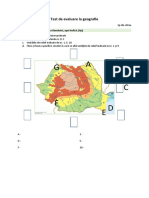 Test de Evaluare La Geografie