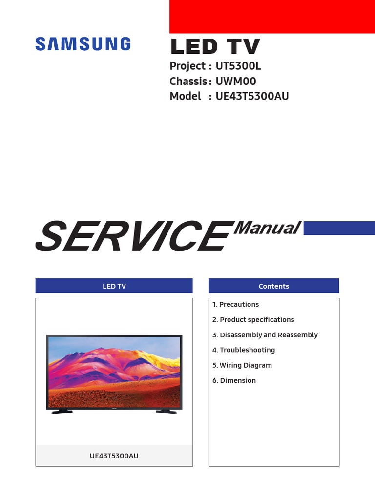 Samsung UE43T5300+UWM00 Sce Manual | PDF | Electrostatic Discharge ...