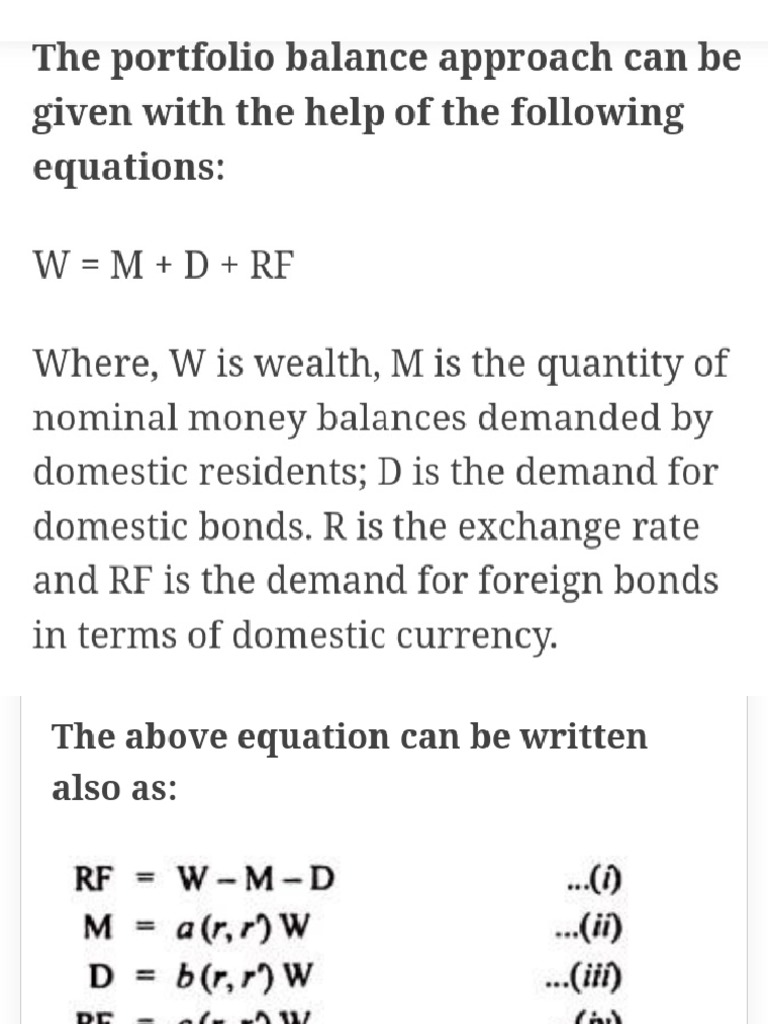 The Portfolio Balance Model PDF