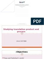Studying Translation Product