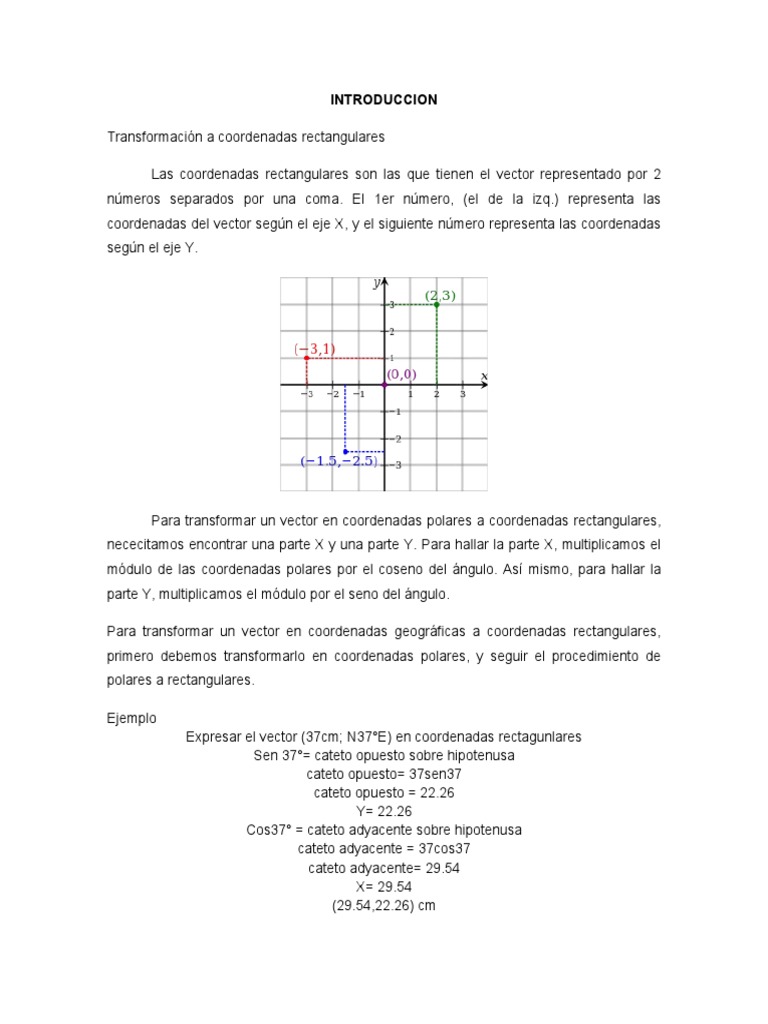 Conversion de Coordenadas PDF Sistema coordinado Sistema de