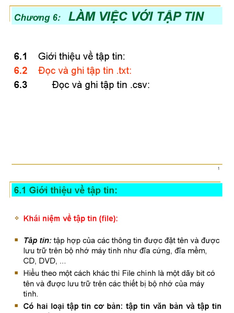 Chuong 6 - PYTHON - Working With File | PDF