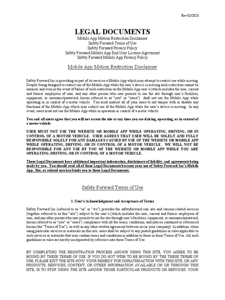 Legal Documents PDF World Wide  & 