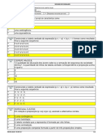 Revisão de Simulado de Lógica Matemática