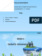 Week 4 - Debate - Organization