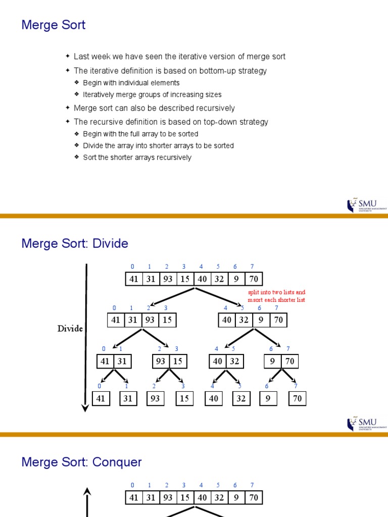 05 Recursion Part 2 (Merge Sort) | PDF | Applied Mathematics ...