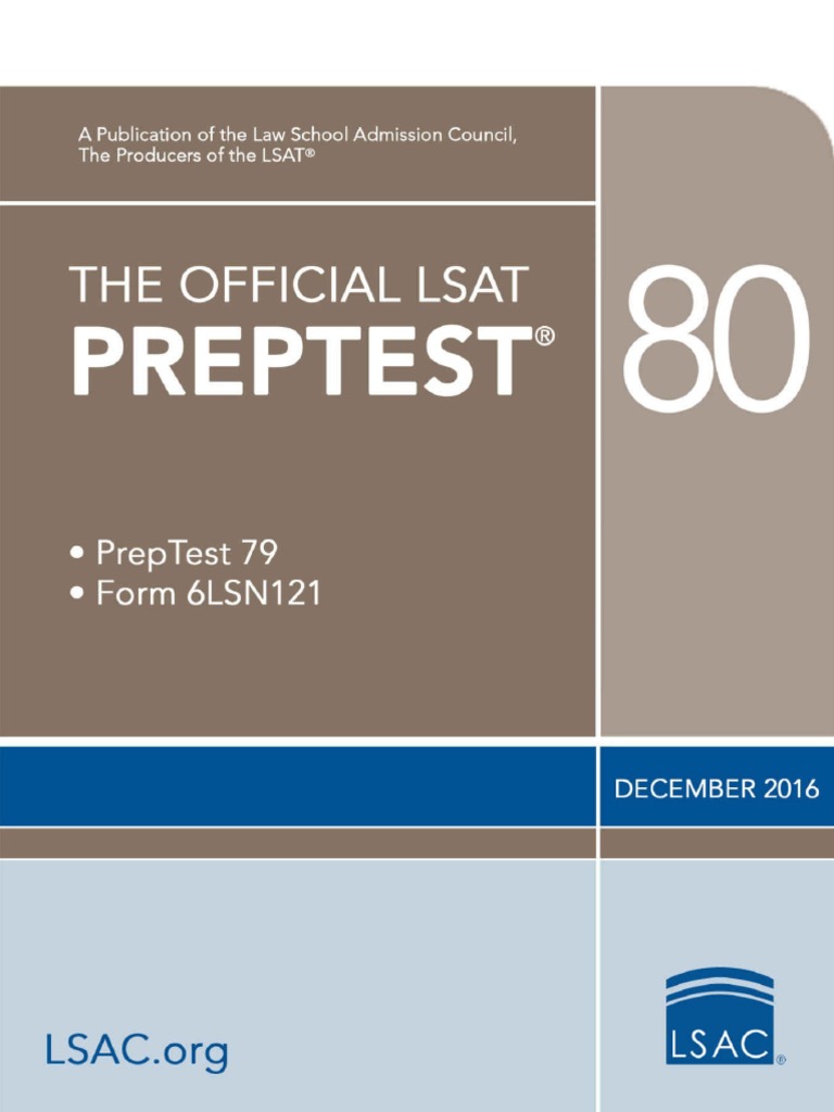 The Official Lsat Preptest 80 9780998339702 - Compress | PDF | Law ...