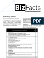 Biz Facts: Marketing Checklist