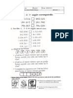 Examen de Matemáticas Exmen Grado 4