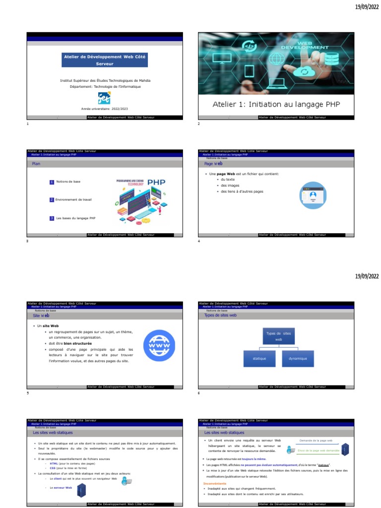 Initiation au développement PHP dynamique | PDF | Internet | Internet ...