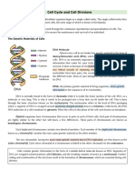 Cell Cycle and Cell Divisions: The Genetic Materials of Cells