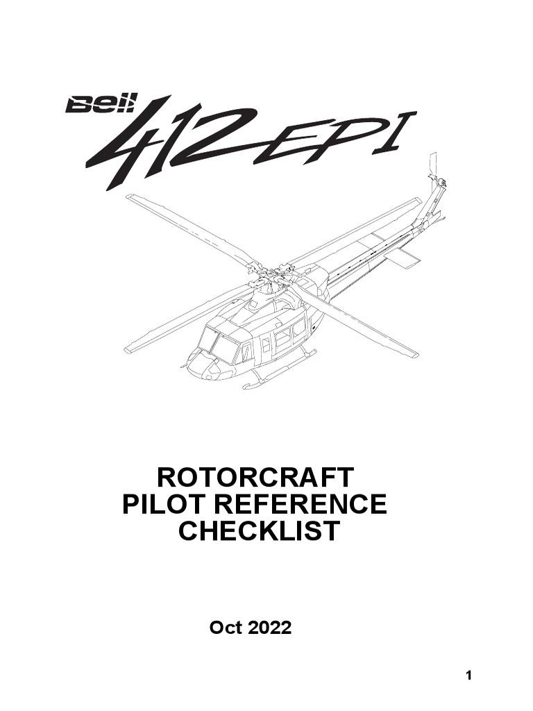 Bell 412 Preflight Checklist Guide | PDF | Vehicles | Vehicle Parts