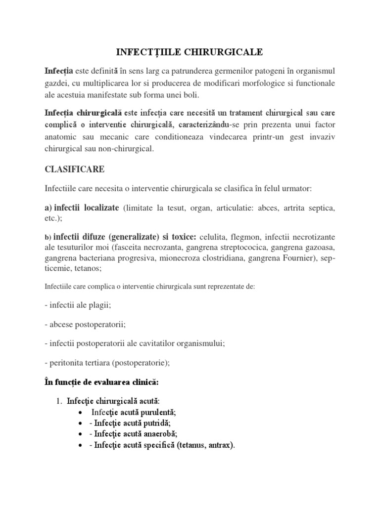 Infectii Chiruirgicale | PDF
