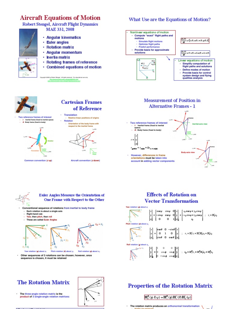 Equations of Motion With Different Axis | PDF