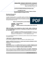 Modelo Solicitud de Prueba Anticipada en Proceso Civil - Autor José María Pacori Cari