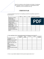 Chestionar MODEL Impact Covid