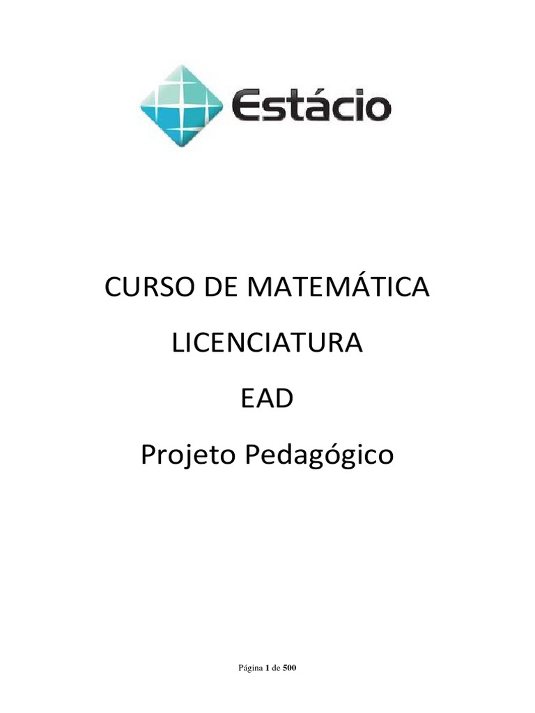 Curso EAD de Licenciatura em Matemática | PDF | Educação à distância ...