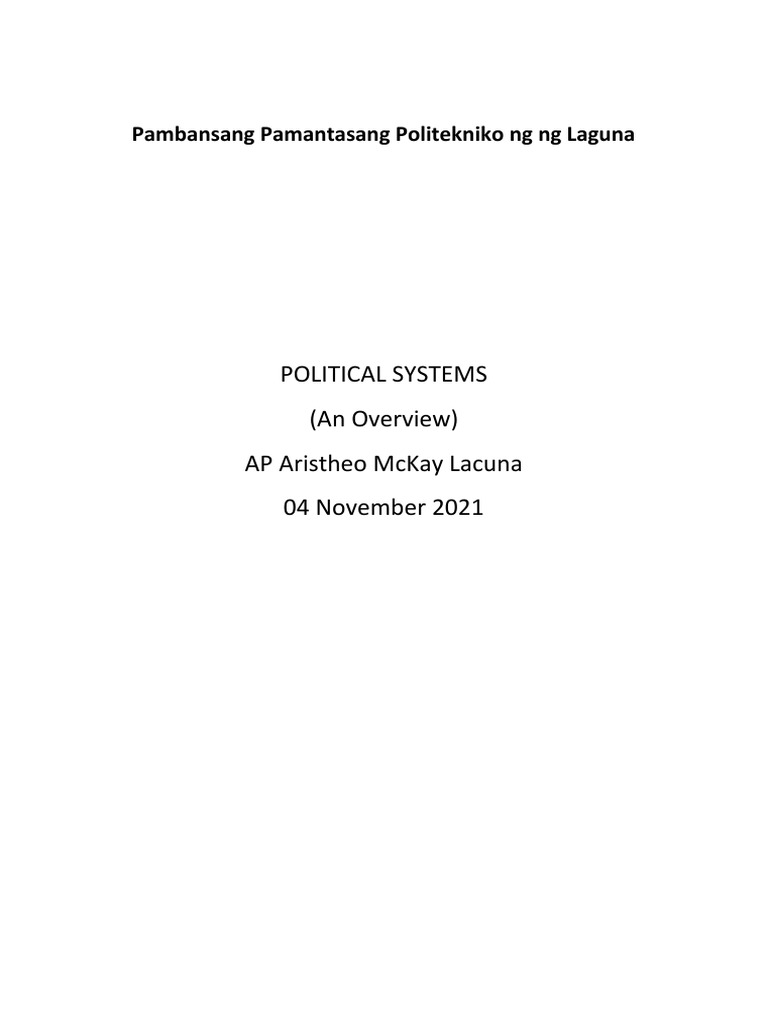 Political System | PDF