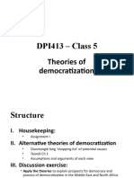 5 DPI413 Theories of democratization