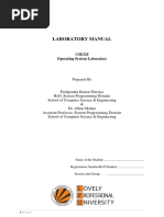 CSE325 OS Laboratory Manual 