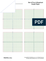 Set of Four Quadrant Graph Paper