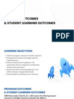 Program Outcomes & Student Learning Outcomes