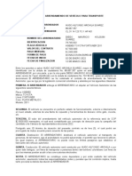 Contrato de Arrendamiendo de Vehículo para Transporte