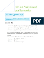 Benefit/Cost Analysis and Public Sector Economics: Examle 9.2