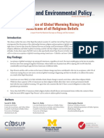 NSEE Survey - Acceptance of Global Warming Rising For Americans of All Religious Beliefs