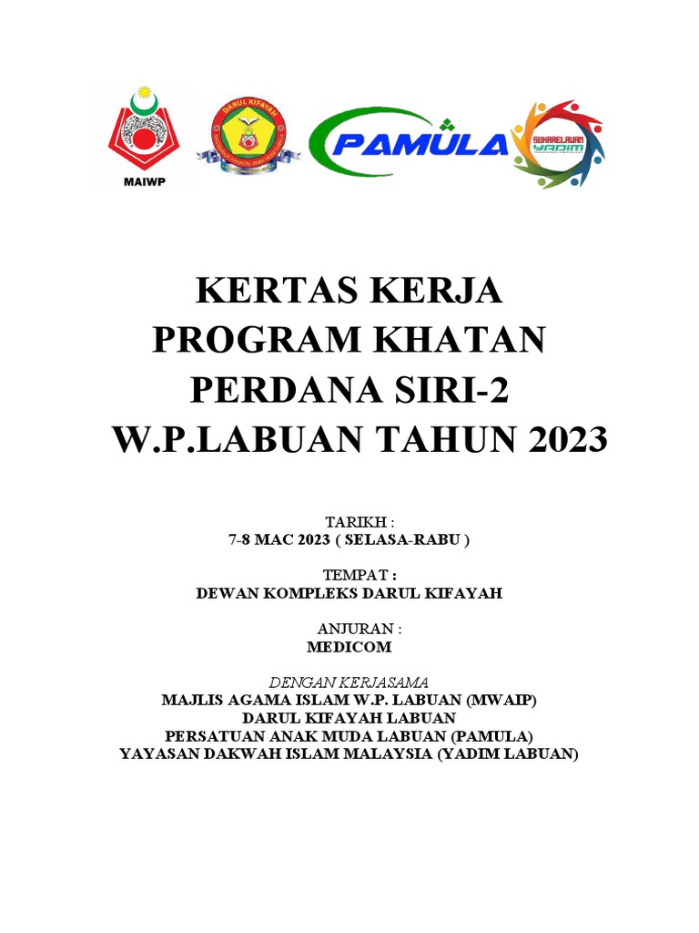 Program Khatan Perdana Labuan 2023 | PDF
