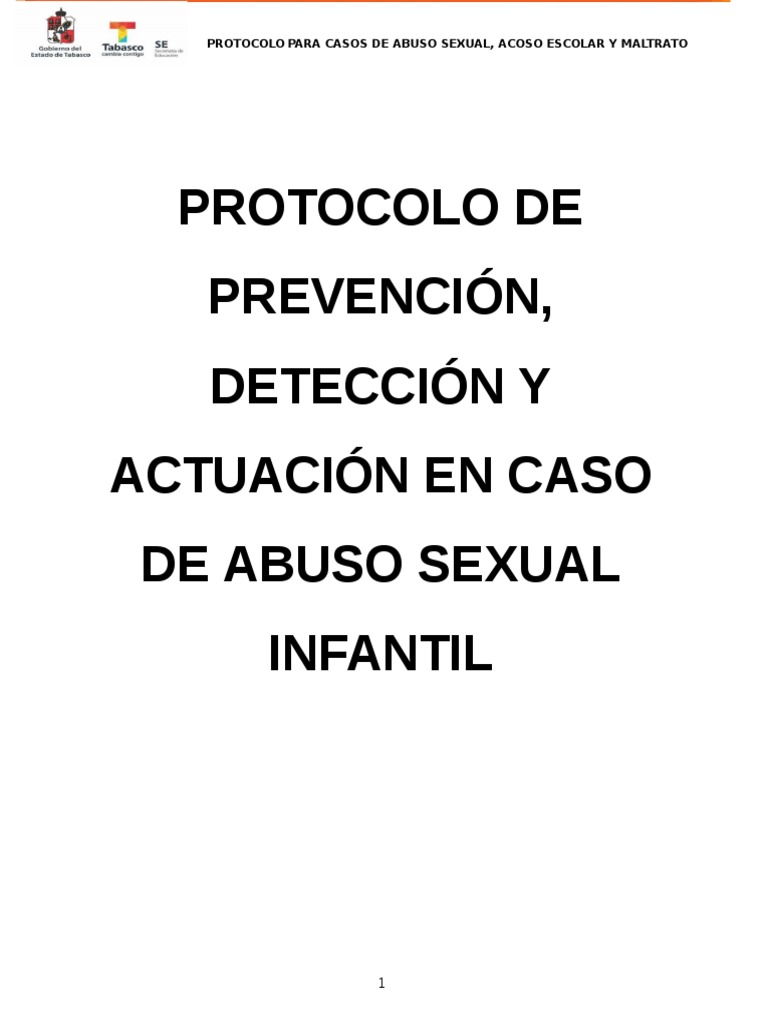 Protocolos de Intervención para El Abuso Sexual Infantil | PDF | Abuso ...