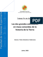 Las Dos Grandes Extinciones en Masa Conocidas de La Historia de La Tierra.