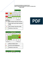 Kalender Pendidikan Semester II