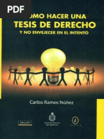 Como Hacer Una Tesis de Derecho Y No Envejecer en El Intento (Ramos Nuñez Carlos)