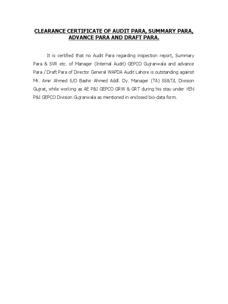 No Audit para Amir SB PDF