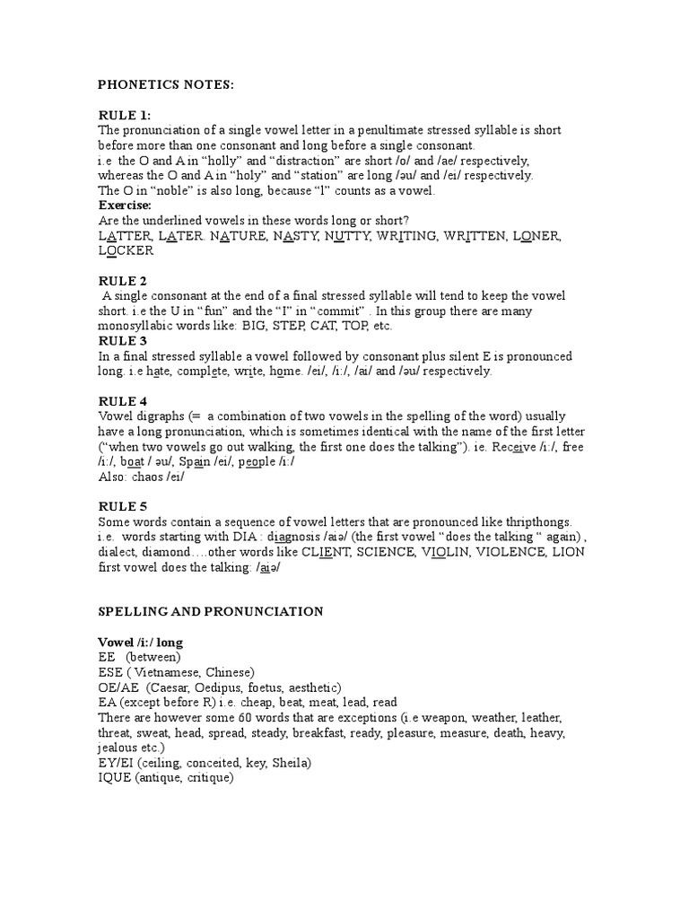Phonetics | PDF | Stress (Linguistics) | Vowel