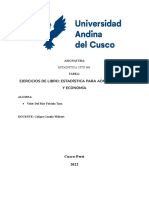 Ejercicios de probabilidad y estadística para administración