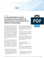 Deloitte - La Discrimination en Prix - La Position Des Autorites de Concurrence A La Lumiere de La Theorie Economique