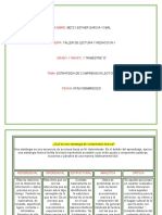 Cuadro de Estrategia de Comprension Lectora (Taller de Lec)