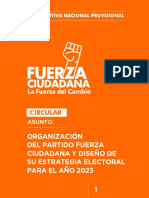 Organización Del Partido Fuerza Ciudadana y Diseño de Su Estrategia Electoral para El Año 2023
