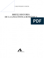 Bloque I. Breve Historia de La Lingüística Románica