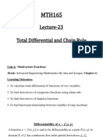 Lecture 23total Derivative and Chain Rule