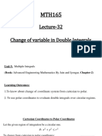 Lecture 32change of Variable in Double Integrals