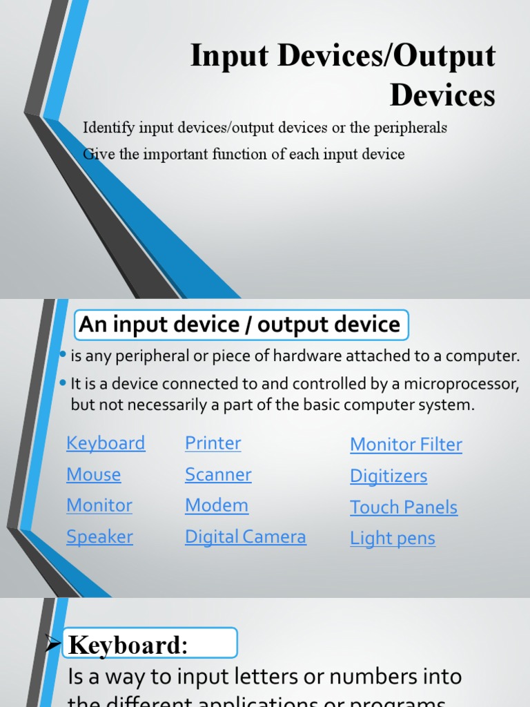 78-Identify Input and Output Devices | PDF | Computer Monitor ...
