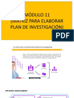 Metinv Modulo 11 - Matrin de Plan de Investigación
