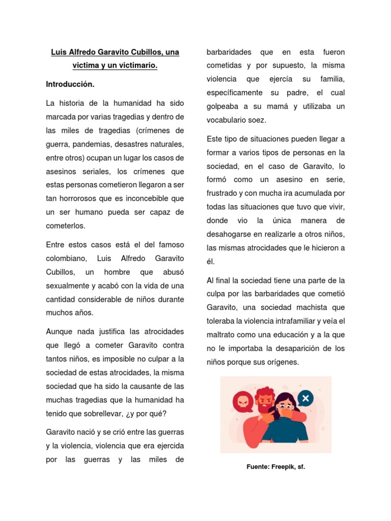 Análisis Del Caso Luis Alfredo Garavito Cubillos. PDF