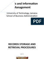 RECORDS STORAGE AND RETRIEVAL PROCEDURES Unit 4 Revised 2