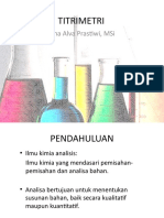 TITRIMETRI UNTUK ANALISIS KUANTITATIF